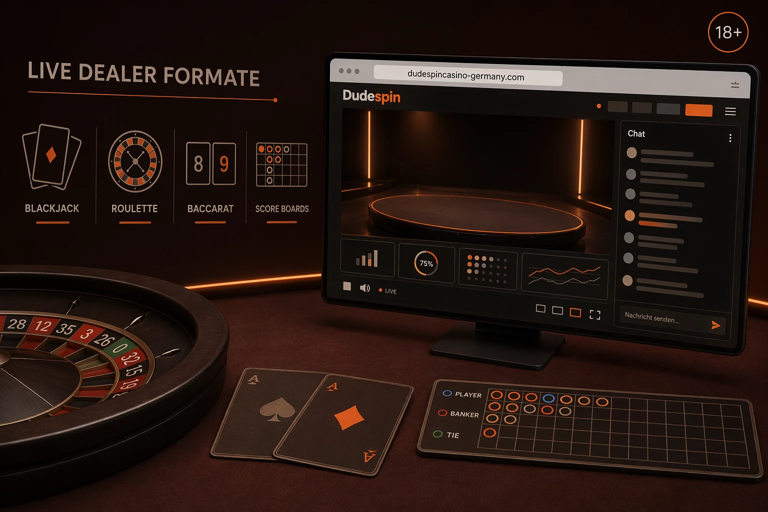 Dudespin Live Dealer Games: Mögliche Spielarten