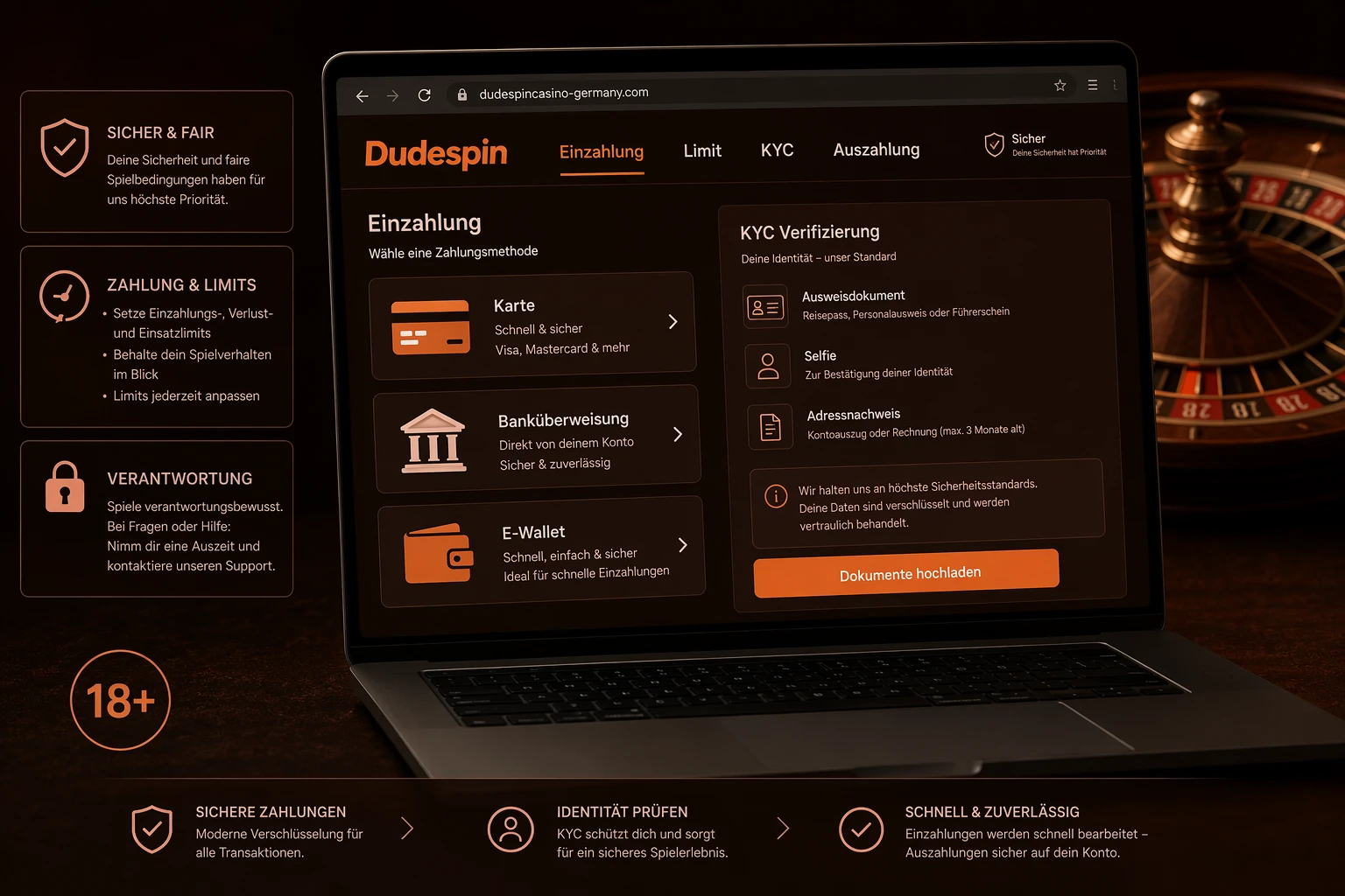 Zahlungen, Limits und KYC im Live Casino